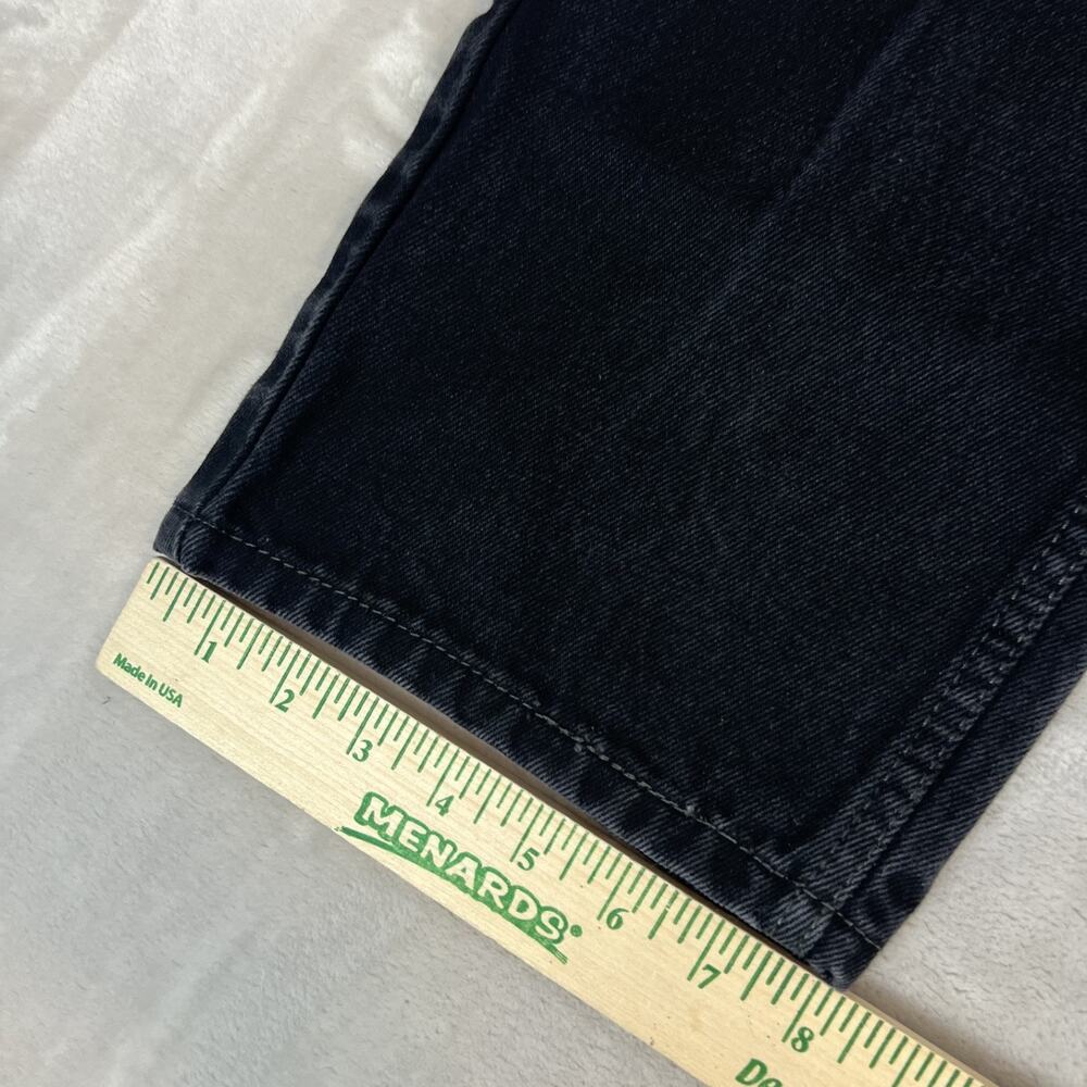 Levis 505 Jeans Mens 36x34 Black Denim Straight Leg Dad Grunge Workwear Classic - Picture 6 of 14